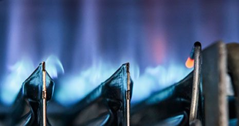 Boiler gas flame